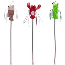 Ulu Pazarlama Kedi Oltası, Peluş ve Kurdeleli, 40 cm Uzunlukta Eğlenceli Oyuncak