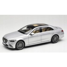 Norev 1:18 Ölçek 2021 Mercedes Benz S Class Amg Line W223 Brillant Silver Diecast Metal Minyatür Model Araba 25CM