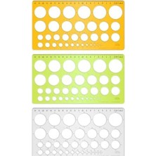 Ulu Pazarlama Asorti Daire Şablonu, 1-35 mm Arasında Farklı Boyut Seçenekleri