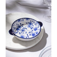 Madame Coco Reve Bleu Seren Yuvarlak Tabak - 19 cm - Mavi/beyaz