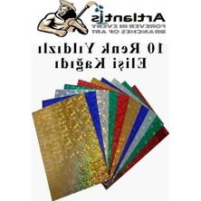 Ulu Pazarlama A4 Ebatında 10 Renkli Yıldız El Işi Kağıdı Paketi