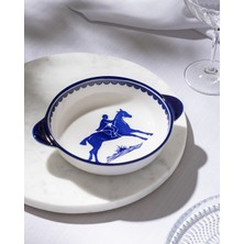 Madame Coco Reve Bleu Tierra Yuvarlak Tabak - 19 cm - Mavi/beyaz