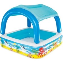 Ulu Pazarlama Gölgelikli Çocuk Oyun Havuzu, 1.40M x 1.40M x 1.14M
