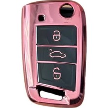 Ulu Pazarlama Lüks Pembe Nano Anahtar Koruma Kılıfı, Çoklu Araç Uyumlu