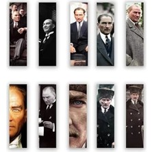 Ulu Pazarlama 10 Adet 40X145 mm Boyutunda Atatürk Kitap Ayracı