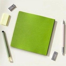 Ulu Pazarlama Fıstık Yeşili Noktalı Not Defteri, 16.5X16.5 Cm, 96 Yaprak