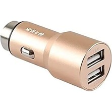 Ulu Pazarlama Çift USB Araç Şarj Cihazı, 5V 3.1A Gold Renk