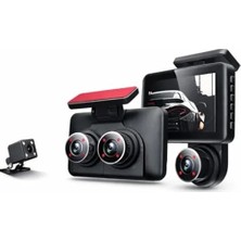 Ulu Pazarlama 1080P Full Hd Araç Içi Kamera, 3 Kameralı Sistem