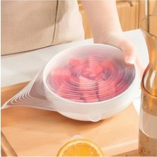 Ulu Pazarlama 6'lı Silikon Streç Kapak Seti - Hava Geçirmez