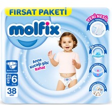 Najmaddin Bebek Bezi Fırsat Paketi 6 Beden 15+ kg 38 Adet