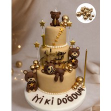 PremiumPort Gold Pasta Üstü Dekorasyon Topları 20 Adet, Şık ve Kolay Kullanım