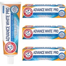 Arm & Hammer Advance White Pro Diş Macunu 75 ml X3 Adet Set – Karbonatlı Etkili Beyazlık