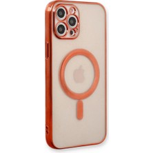 Freedom Storee Apple Iphone 12 Pro Kılıf Magneticsafe Lazer Silikon - Kırmızı