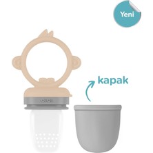 Oioi Silikon Püre Sebze ve Meyve Emziği Bubble Beige 6+ Ay