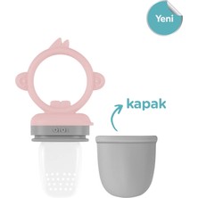 Oioi Silikon Püre Sebze ve Meyve Emziği 6+ Ay Açık Pembe Kolay Temizlenebilir Tasarım