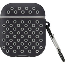 Eco Port Apple Airpods 2 (2.nesil) Spor Delikli Kılıf - Siyah-Gri