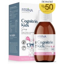 Fıtrina Cognitrin Kids Omega 3 DHA Sitikolin Fosfatidilserin ve B12 İçeren Cam Şişe Çocuk Şurubu 150 mL