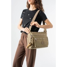 571 Collections Çanta Çapraz Askılı Ultra Hafif Çok Cepli Omuz Çantası Taba (Model: 571-6B)