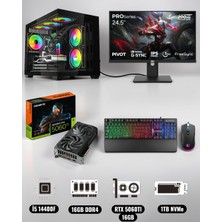 Efs I5 14400F 16GB Ram 1tb Rtx 5060 Ti 16GB Ekran Kartlı 240MM Soğutmalı 24.5 Inç Gaming Pc