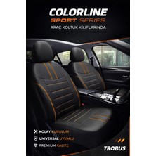Trobus Renault Laguna 2001-2015 Uyumlu Colorline Sport Deri Siyah - Taba Koltuk Kılıfı