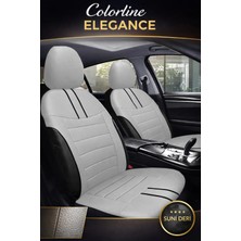 Trobus Chevrolet Captiva 2006 ve Sonrası Uyumlu Colorline Elegance Deri Gri Siyah Koltuk Kılıfı