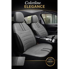 Trobus Renault Megane 1-3 1996-2016 Uyumlu Colorline Elegance Deri Füme Siyah Koltuk Kılıfı