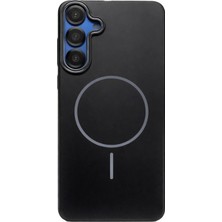 Fenza Samsung Galaxy S25 Plus Uyumlu Kamera Çıkıntılı Magsafe Wireless Şarj Özellikli Siyah Renkli Sert Sararmaz Siliko