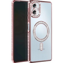 Eco Port Samsung Galaxy A06 Joke Simli Magneticsafe Kılıf - Pembe