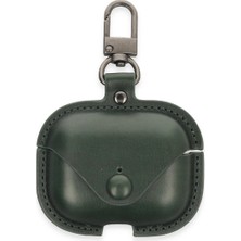 Eco Port Apple Airpods 3 (3.nesil) Çanta Deri Kılıf - Haki Yeşil