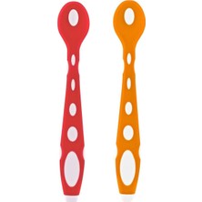 Die Grup Babyjem Silikon Mama Kaşığı 563 Turuncu Kırmızı