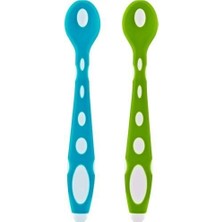 Die Grup Babyjem Silikon Mama Kaşığı 563 Mavi Yeşil