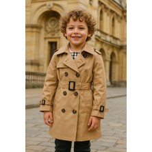 Hc Kids Wear Erkek Çocuk Içi Pamuk Astarlı Trençkot Yağmurluk
