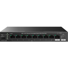 Ipcom IPG1110PF8120W 8 Port Gıgabıt + 1X1GB RJ45/SFP Port 120W 250 Metre Poe Swıtch