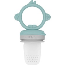 Die Grup Oioi Silikon Püre Meyve Sebze Emziği Aqua Green / Powder Grey