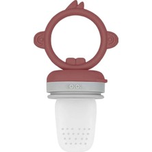 Die Grup Oioi Silikon Püre Meyve Sebze Emziği Velvet Rose / Powder Grey