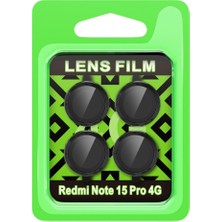 Eco Port Xiaomi Redmi Note 15 Pro 4g Raze Metal Kamera Lens - Siyah