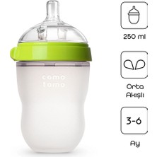 Die Grup Comotomo Antikolik Silikon Biberon 250 ml 3-6 Ay Yeşil
