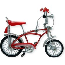 Die Grup Model Araçlar -1:8 Metal Retro Pinokyo Bisiklet - Die -Cast 17 cm - Kırmızı