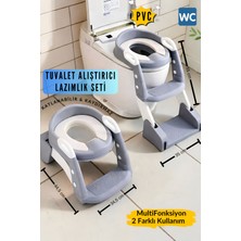 Tuvalet Eğitim Alıştırma Koltuğu Tutma Kollu Ayarlanabilir Lazımlık Klozet Pisuvar Kapağı Adaptörü