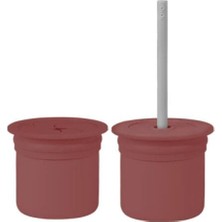 Die Grup Oioi Ham+Hüp Pipetli Silikon Bardak Seti Velvet Rose / Powder Grey