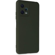 Eco Port Xiaomi Redmi Note 12 5g Kılıf Nano Içi Kadife Silikon - Koyu Yeşil
