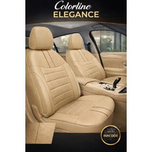 Trobus Bmw X1 2009 ve Sonrası Uyumlu Colorline Elegance Deri Bej Koltuk Kılıfı