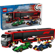 Die Grup 60445 LEGO City F1 Tırı ve RB20 ve AMR24 1086 Parça +8 Yaş