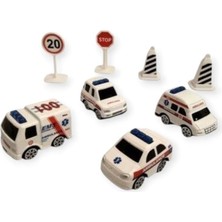 Die Grup Iş Makinaları 8 Parça Araç Seti - Ambulans Seti