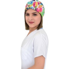 Prof. Üniseks Yeşil Yaprak Baskılı Cerrahi Bone