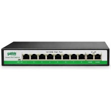 MN6 Gabble P-82MG 8 Port 10/100MBPS Poe Switch + 2 Port Gigabit Uplink 120W Ieee 802.3AF/AT
