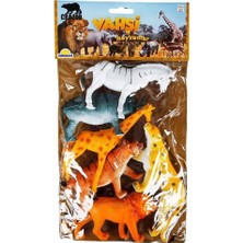 Die Grup 0715 Vahşi Hayvanlar Poşetli 6'lı Hayvan Oyun Seti -Sunman