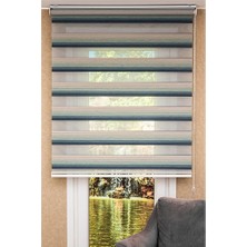 Koçtaş Plus Zebra Stor Perde Yeşil Çizgili