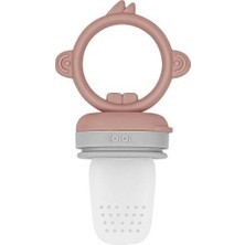 Die Grup Oioi Silikon Püre Meyve Sebze Emziği Woody Brown / Powder Grey