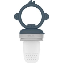 Die Grup Oioi Silikon Püre Meyve Sebze Emziği Deep Blue / Powder Grey